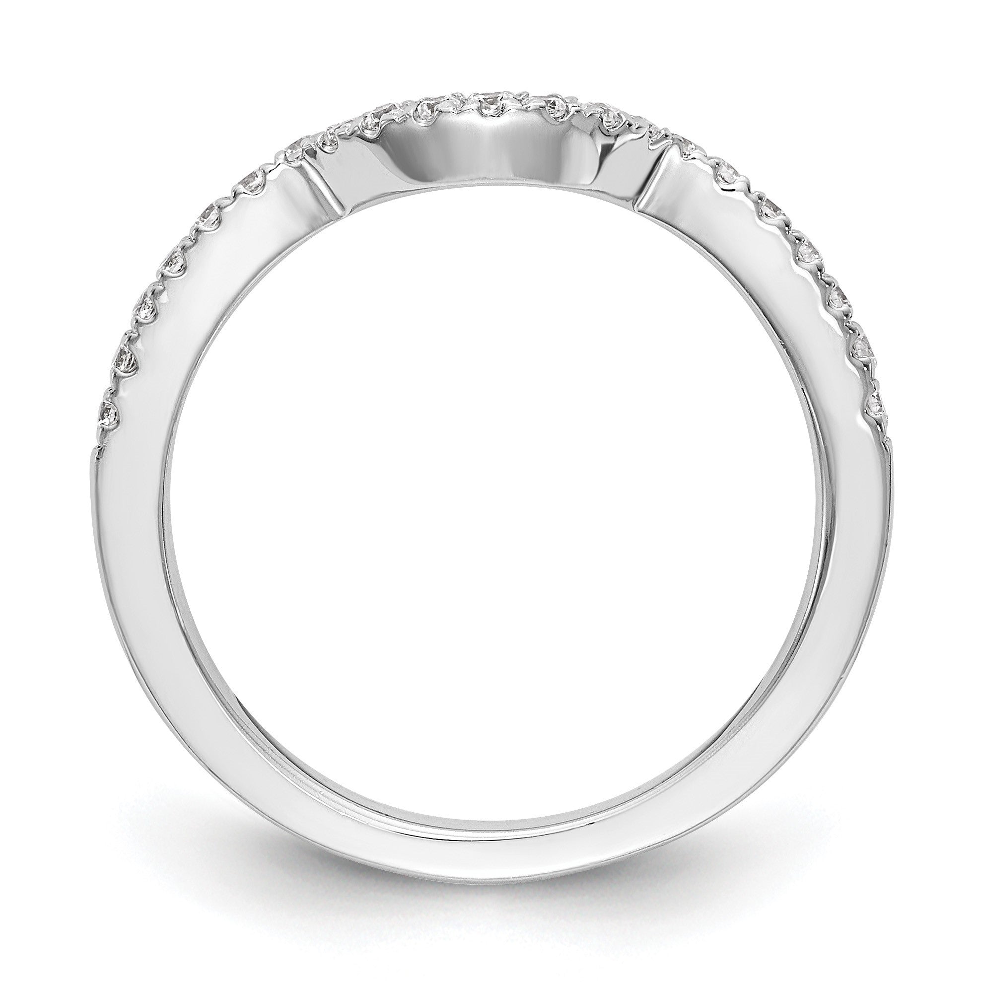 14K Weißgold Ehering mit natürlichen Diamanten