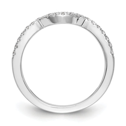 14K Weißgold Ehering mit natürlichen Diamanten