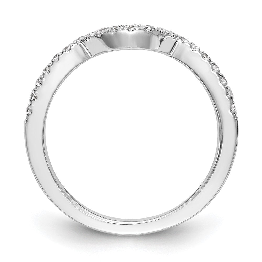14K Weißgold Ehering mit natürlichen Diamanten