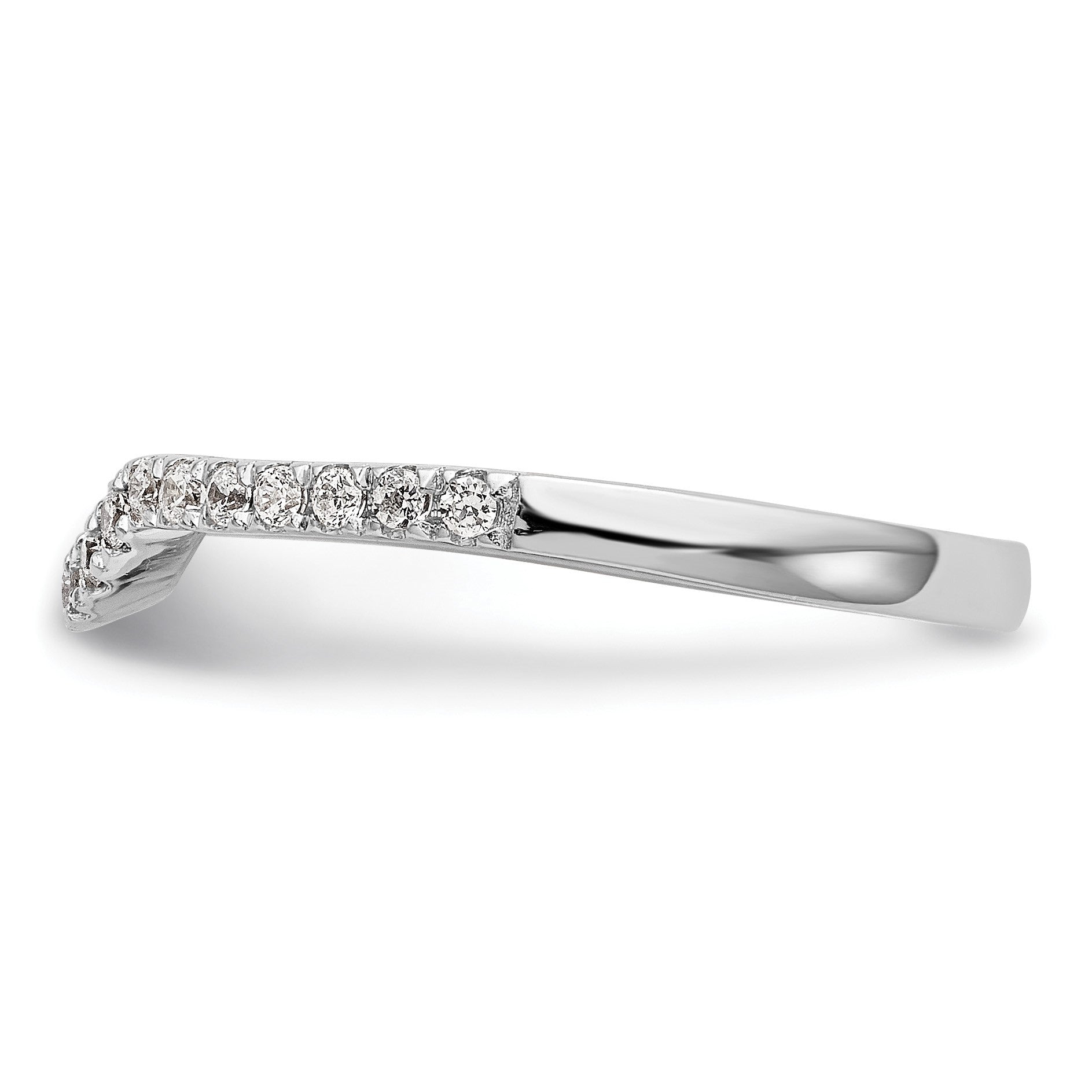 14K Weißgold Ehering mit natürlichen Diamanten
