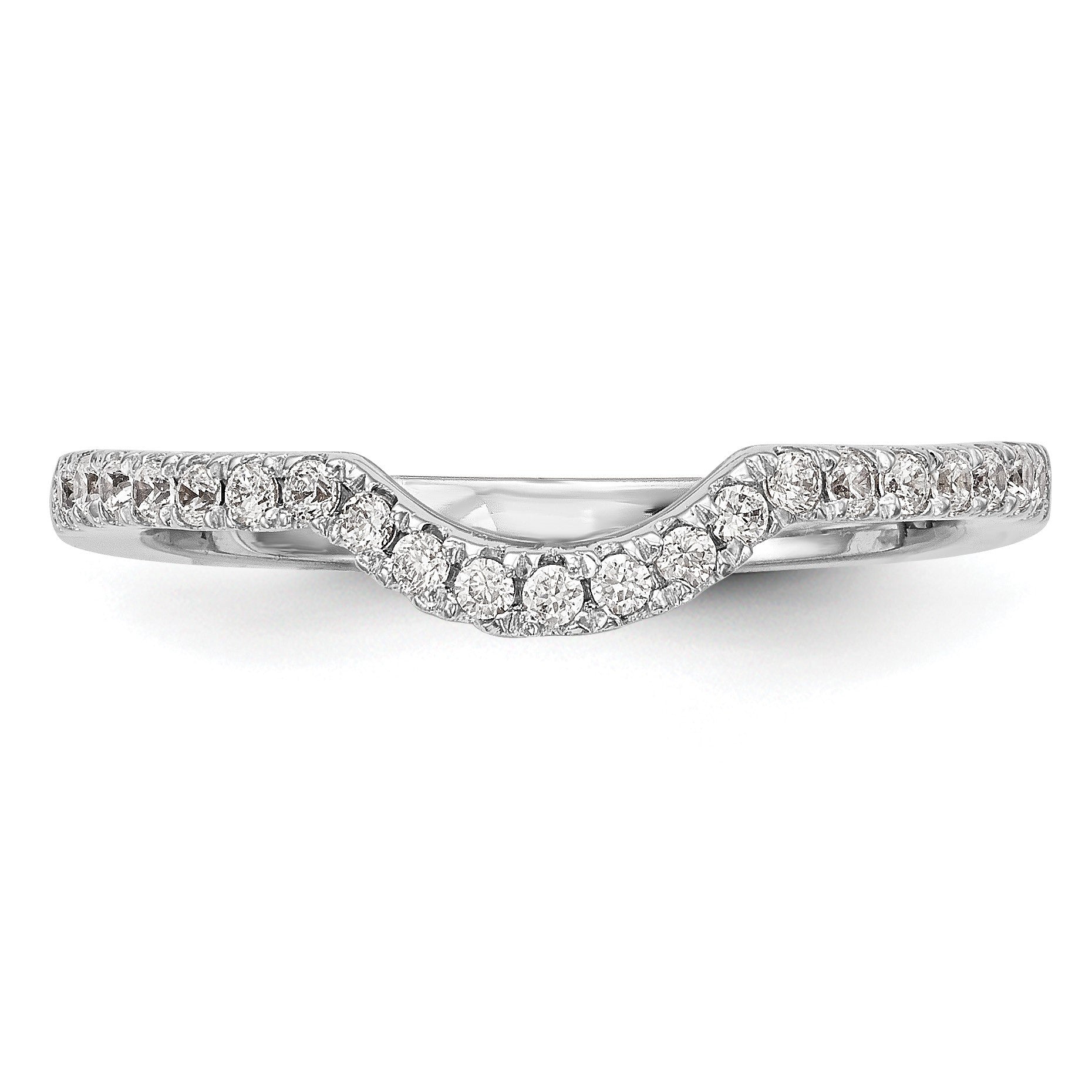 14K Weißgold Ehering mit natürlichen Diamanten