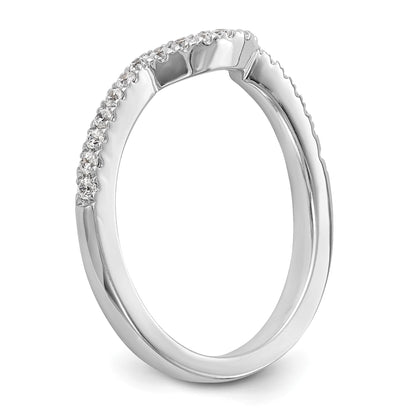 14K Weißgold Ehering mit natürlichen Diamanten