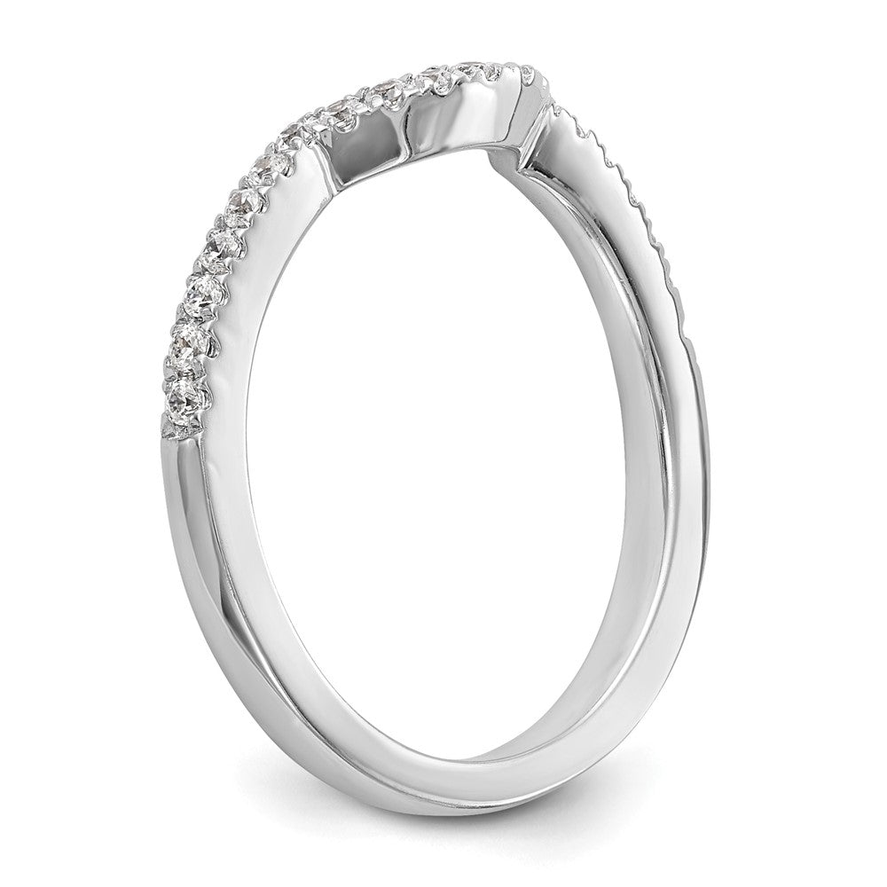 14K Weißgold Ehering mit natürlichen Diamanten