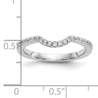 14K Weißgold Ehering mit natürlichen Diamanten
