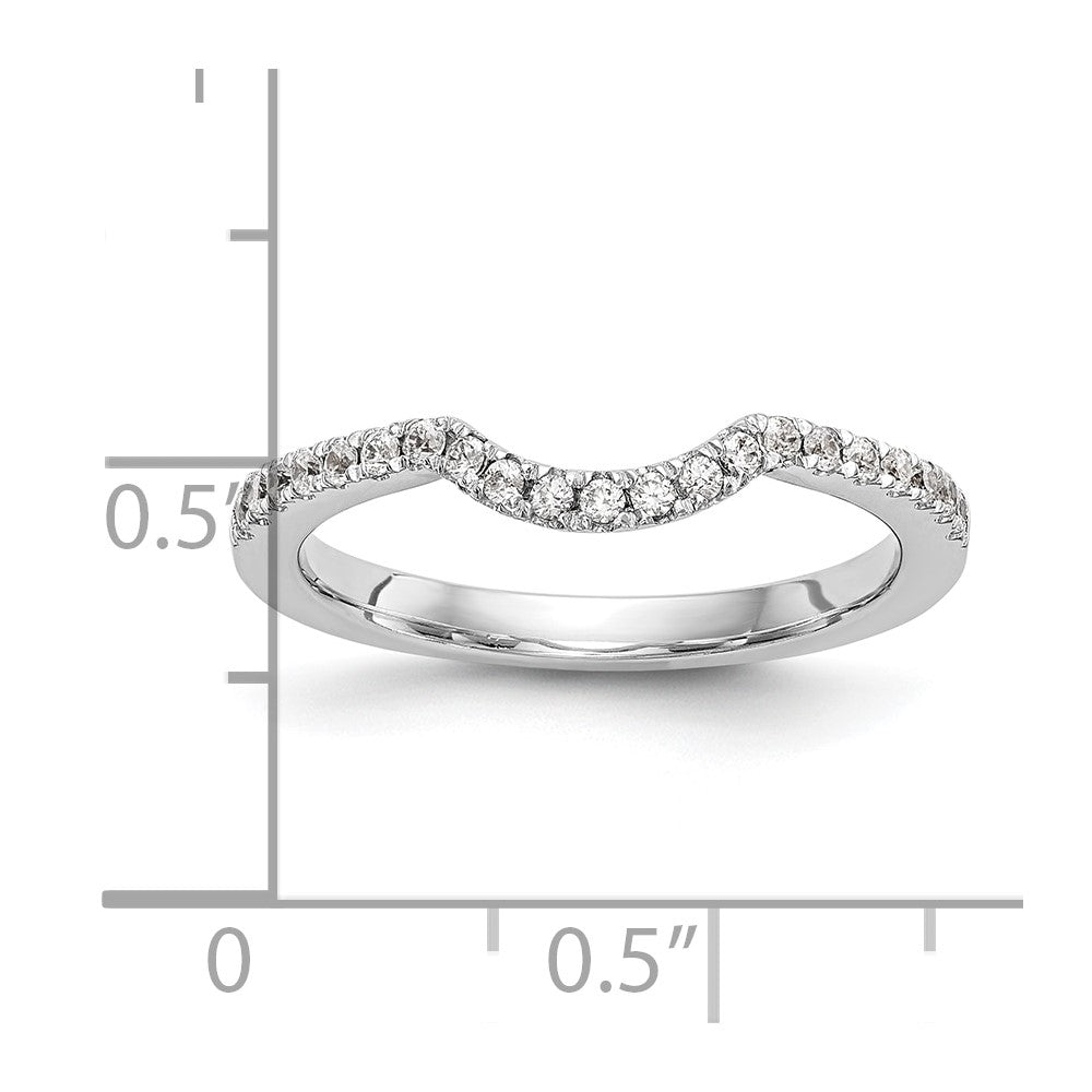14K Weißgold Ehering mit natürlichen Diamanten
