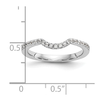 14K Weißgold Ehering mit natürlichen Diamanten
