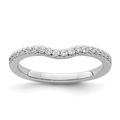 14K Weißgold Ehering mit natürlichen Diamanten