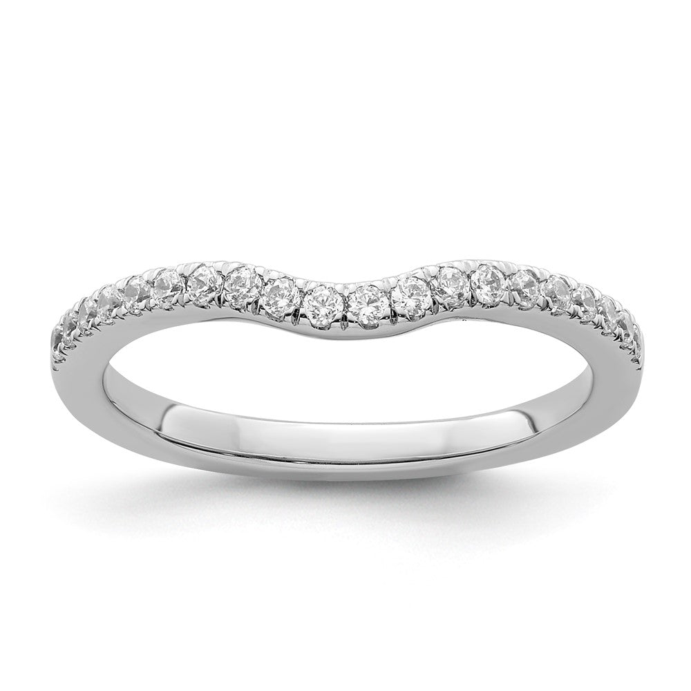 14K Weißgold Ehering mit 0,25 ct. laborgezüchteten Diamanten, VS/SI+ G+