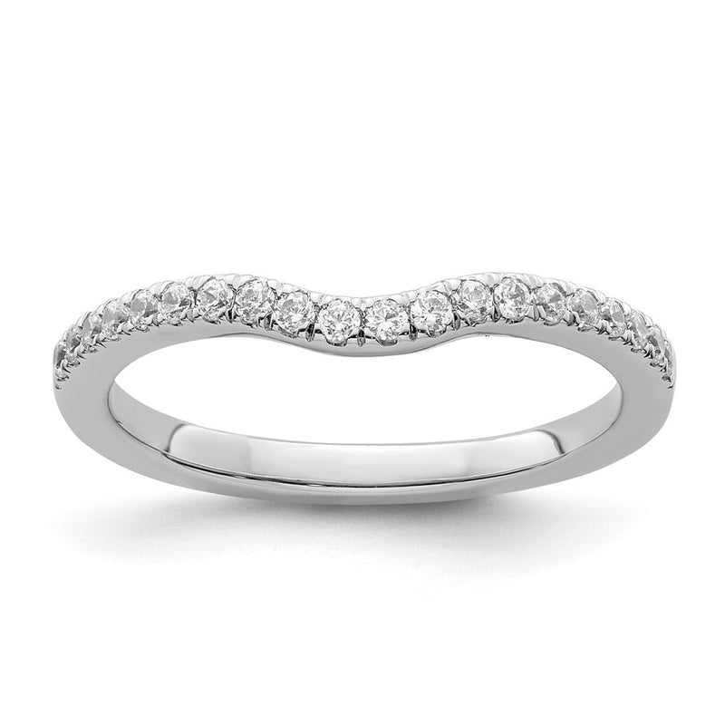 14K Weißgold Ehering mit 0,25 ct. laborgezüchteten Diamanten, VS/SI+ G+