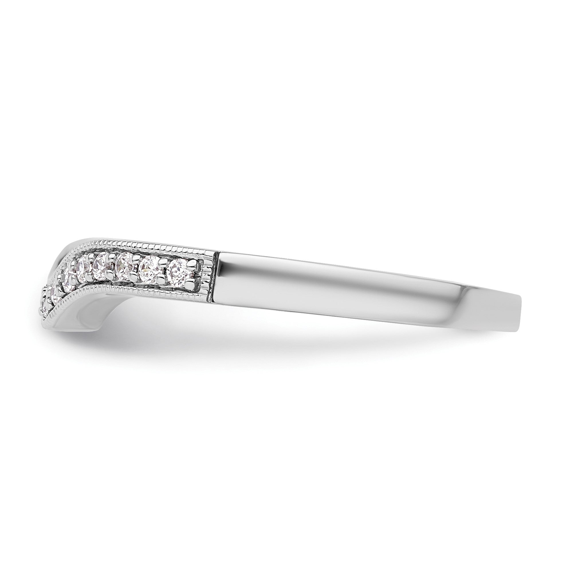 14K Weißgold Ehering mit 0,17 ct. Labor-gezüchteten Diamanten VS/SI+ G+ komplett