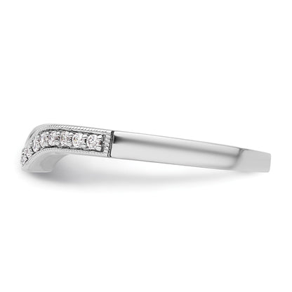 14K Weißgold Ehering mit 0,17 ct. Labor-gezüchteten Diamanten VS/SI+ G+ komplett