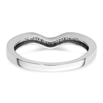 14K Weißgold Ehering mit echten Diamanten