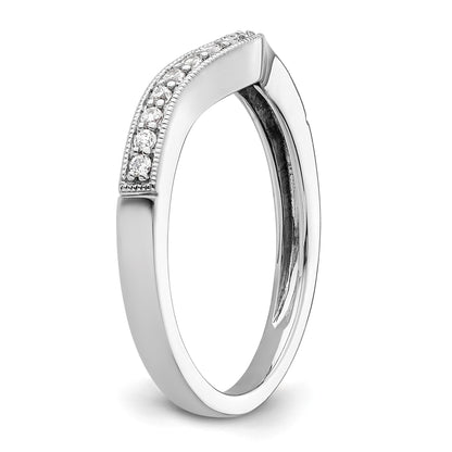 14K Weißgold Ehering mit 0,17 ct. Labor-gezüchteten Diamanten VS/SI+ G+ komplett