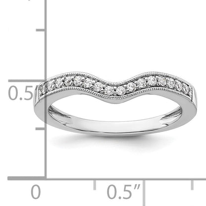 14K Weißgold Ehering mit 0,17 ct. Labor-gezüchteten Diamanten VS/SI+ G+ komplett