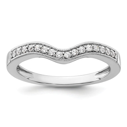 14K Weißgold Ehering mit 0,17 ct. Labor-gezüchteten Diamanten VS/SI+ G+ komplett