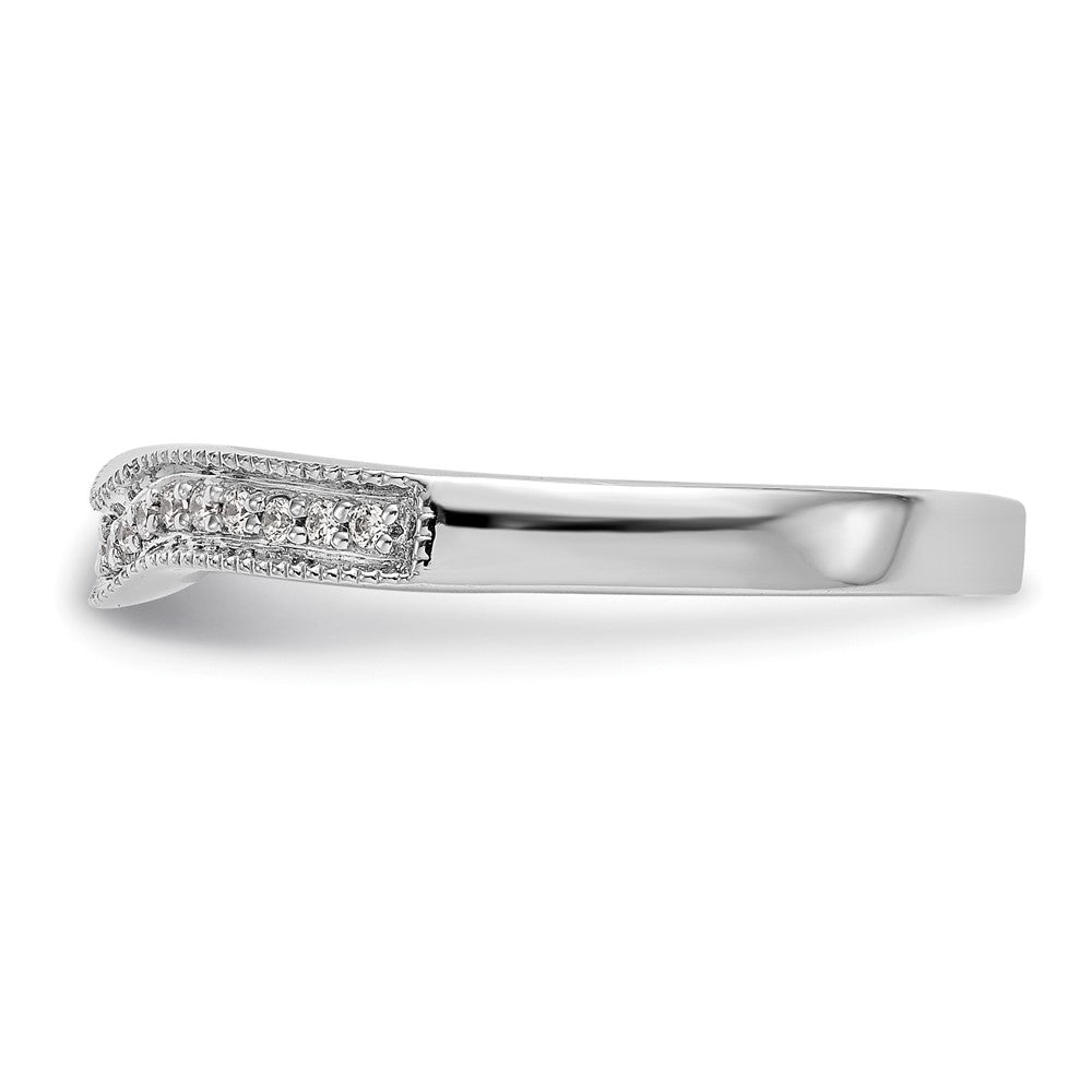14K Weißgold Ehering mit natürlichen Diamanten