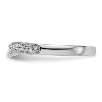 14K Weißgold Ehering mit natürlichen Diamanten