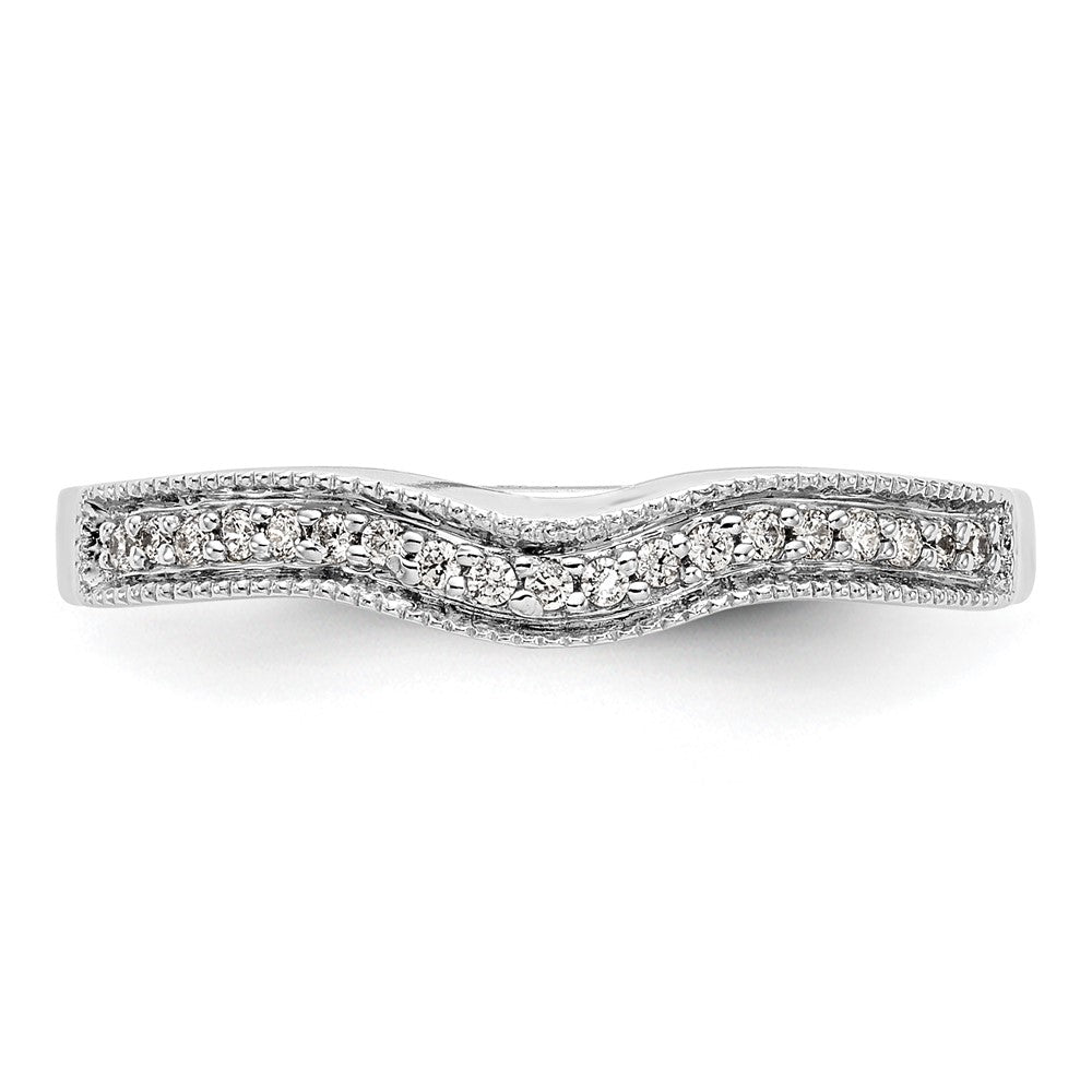 14K Weißgold Ehering mit natürlichen Diamanten