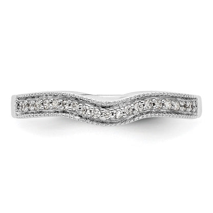 14K Weißgold Ehering mit natürlichen Diamanten