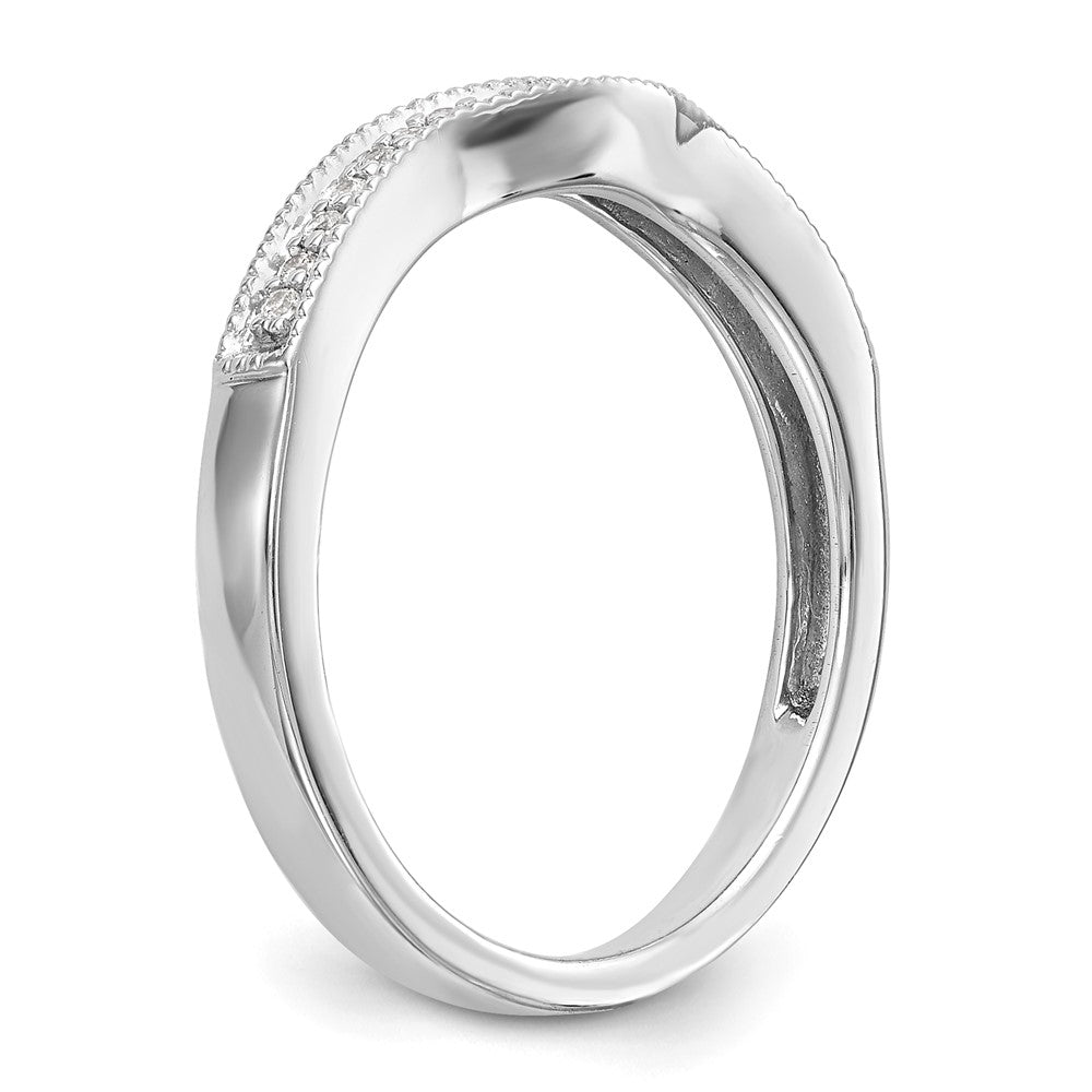 14K Weißgold Ehering mit natürlichen Diamanten
