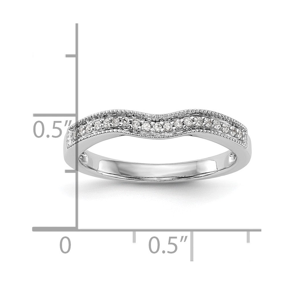 14K Weißgold Ehering mit natürlichen Diamanten