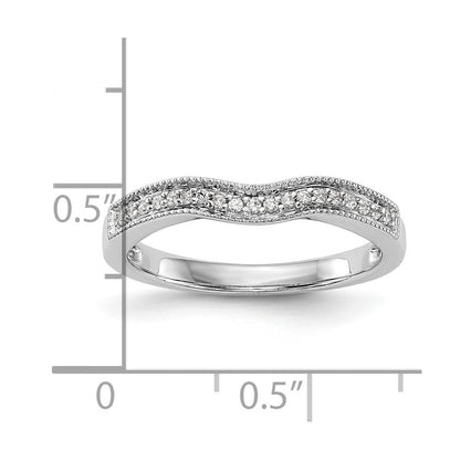 14K Weißgold Ehering mit natürlichen Diamanten