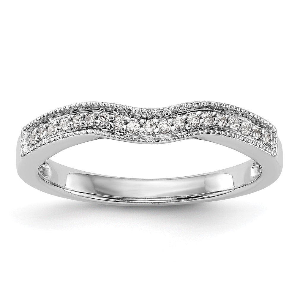 14K Weißgold Ehering mit natürlichen Diamanten