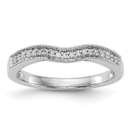14K Weißgold Ehering mit natürlichen Diamanten