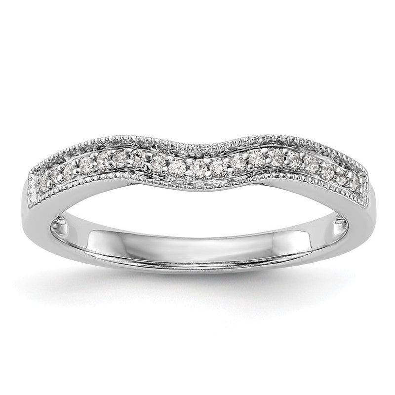 14K Weißgold Ehering mit natürlichen Diamanten
