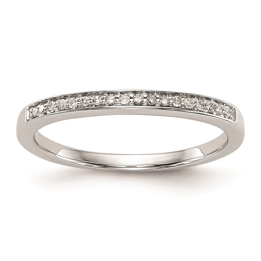 14K Weißgold Set aus 2 Eheringen mit natürlichen Diamanten
