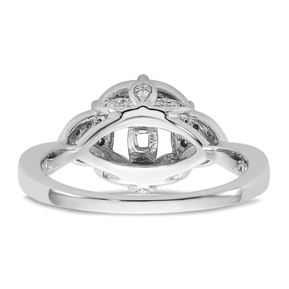 14KW Verlobungsring mit Krappenfassung, simuliertem Diamant im Rundschliff und Halo