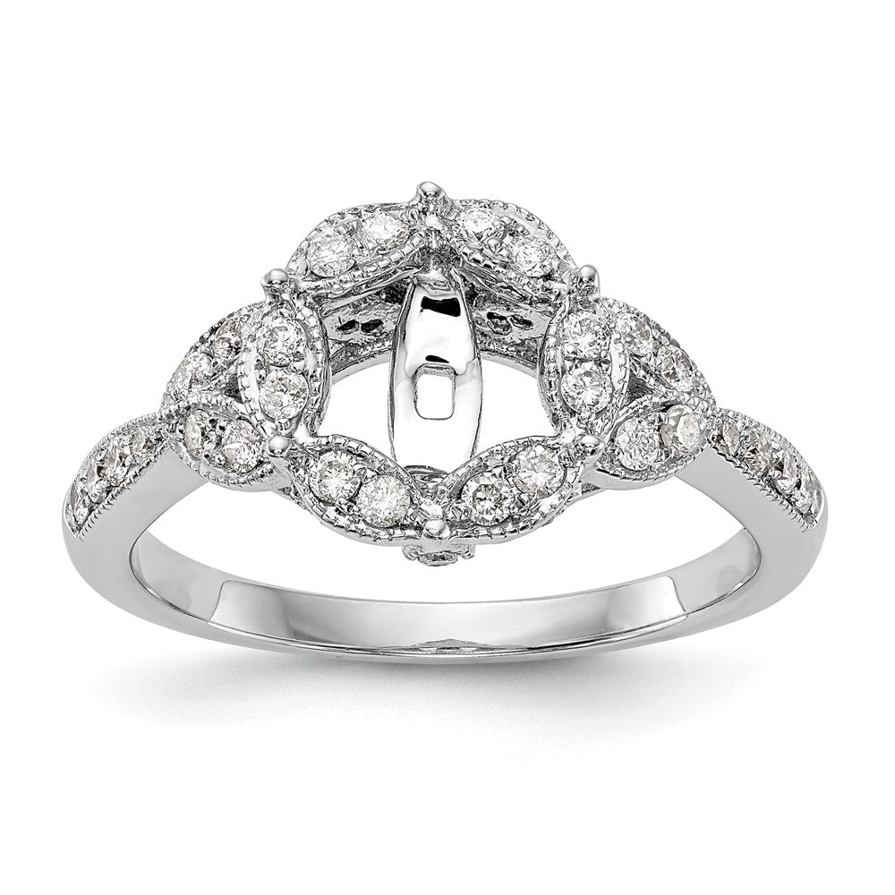 14KW Verlobungsring mit Krappenfassung, simuliertem Diamant im Rundschliff und Halo