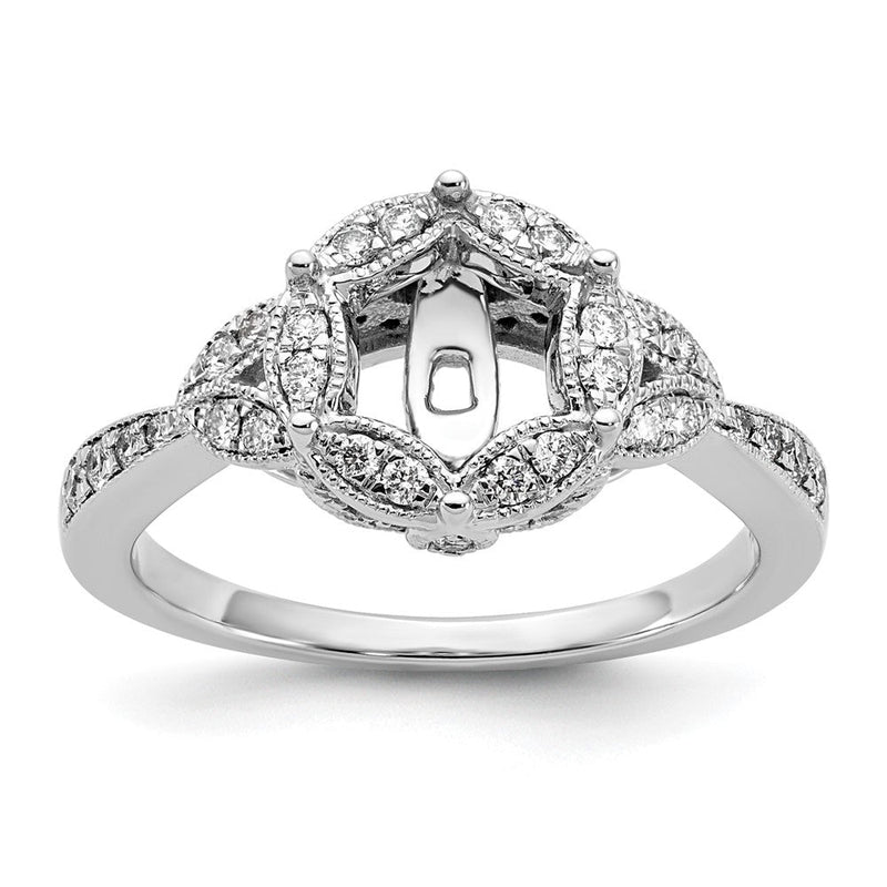 14KW Verlobungsring mit Krappenfassung, simuliertem Diamant im Rundschliff und Halo