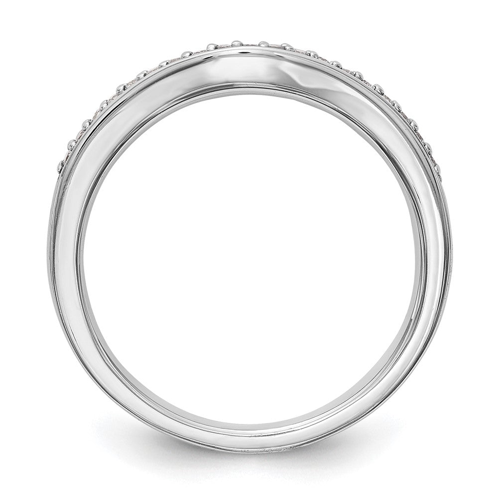 14K Weißgold Ehering mit natürlichen Diamanten