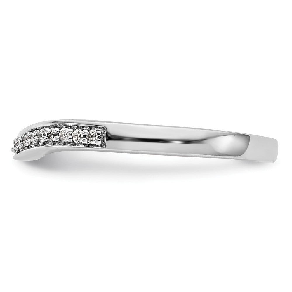 14K Weißgold Ehering mit natürlichen Diamanten
