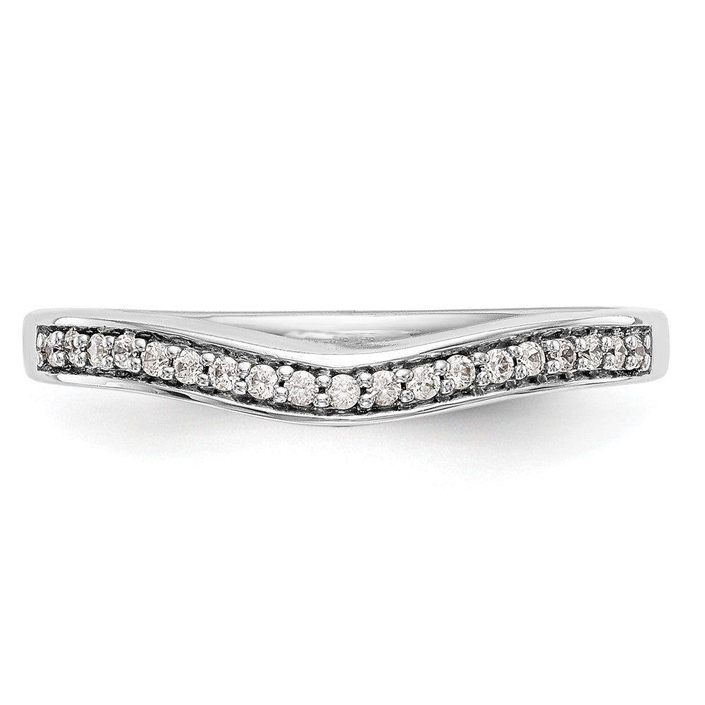 14K Weißgold Ehering mit natürlichen Diamanten