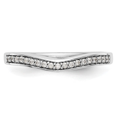 14K Weißgold Ehering mit natürlichen Diamanten