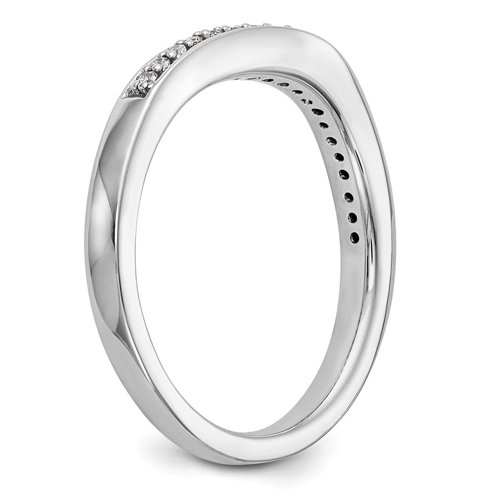14K Weißgold Ehering mit natürlichen Diamanten