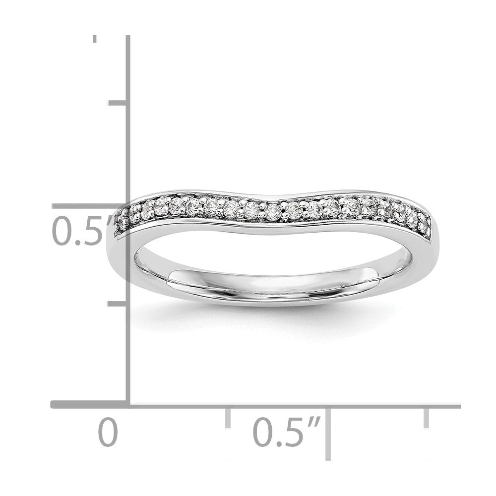 14K Weißgold Ehering mit natürlichen Diamanten