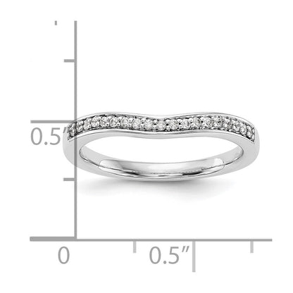 14K Weißgold Ehering mit natürlichen Diamanten