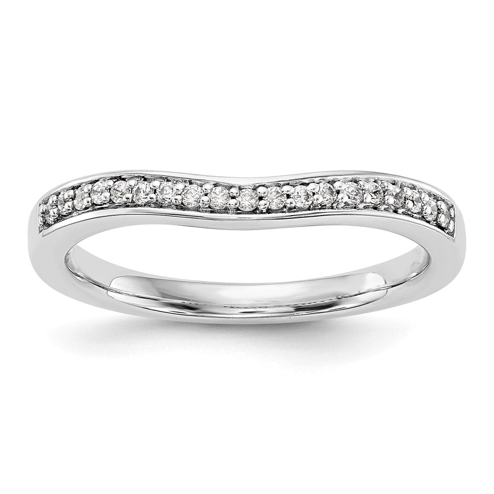 14K Weißgold Ehering mit natürlichen Diamanten