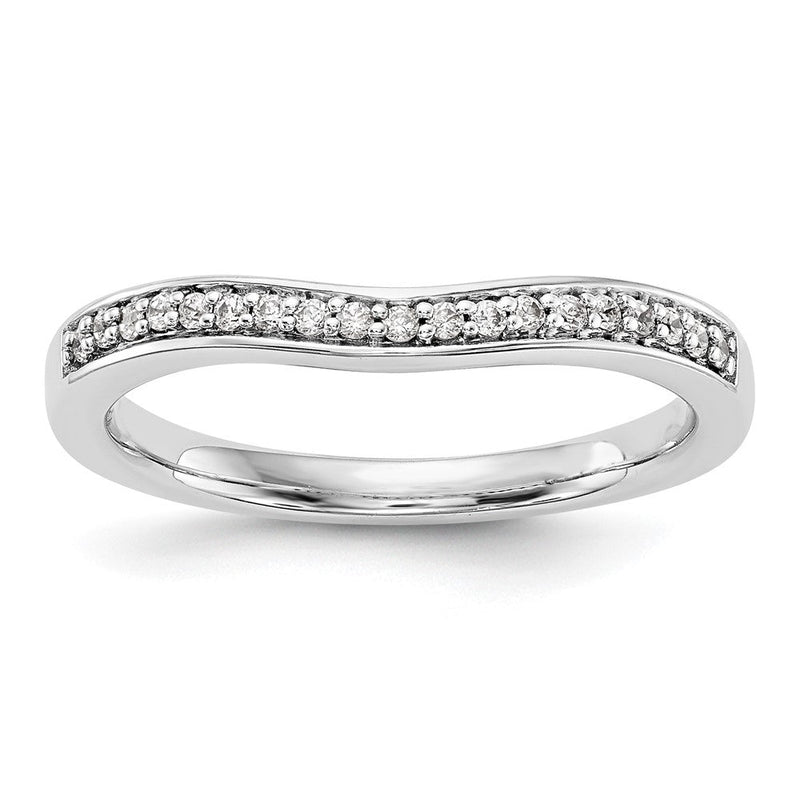 14K Weißgold Ehering mit natürlichen Diamanten