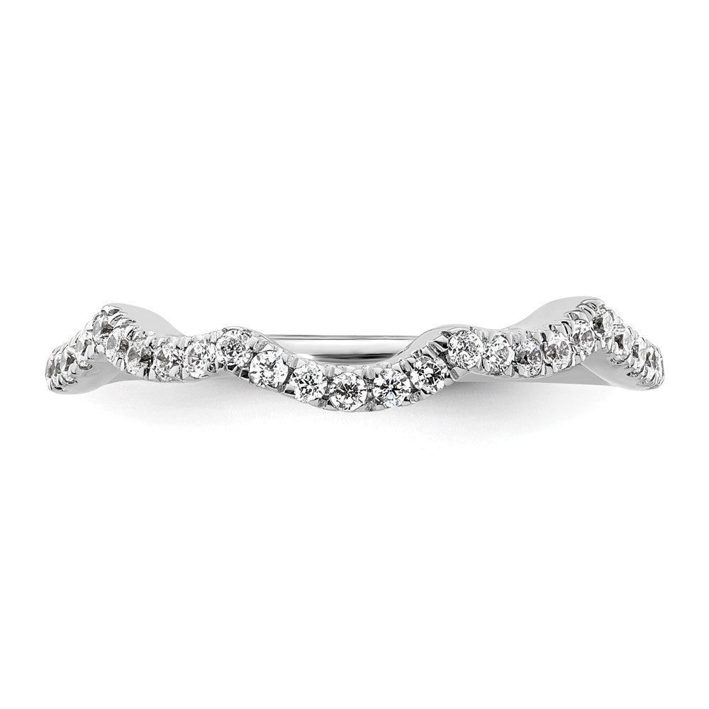 14K Weißgold Ehering mit natürlichen Diamanten, 0,33 ct