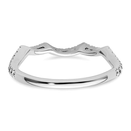 14K Weißgold Ehering mit natürlichen Diamanten, 0,33 ct