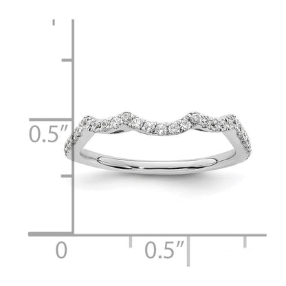 14K Weißgold Ehering mit 0,33 ct. laborgezüchteten Diamanten, VS/SI+ G+, komplett besetzt