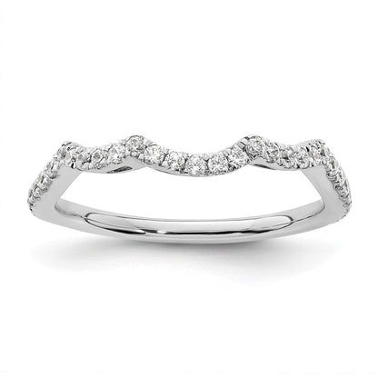 14K Weißgold Ehering mit natürlichen Diamanten, 0,33 ct