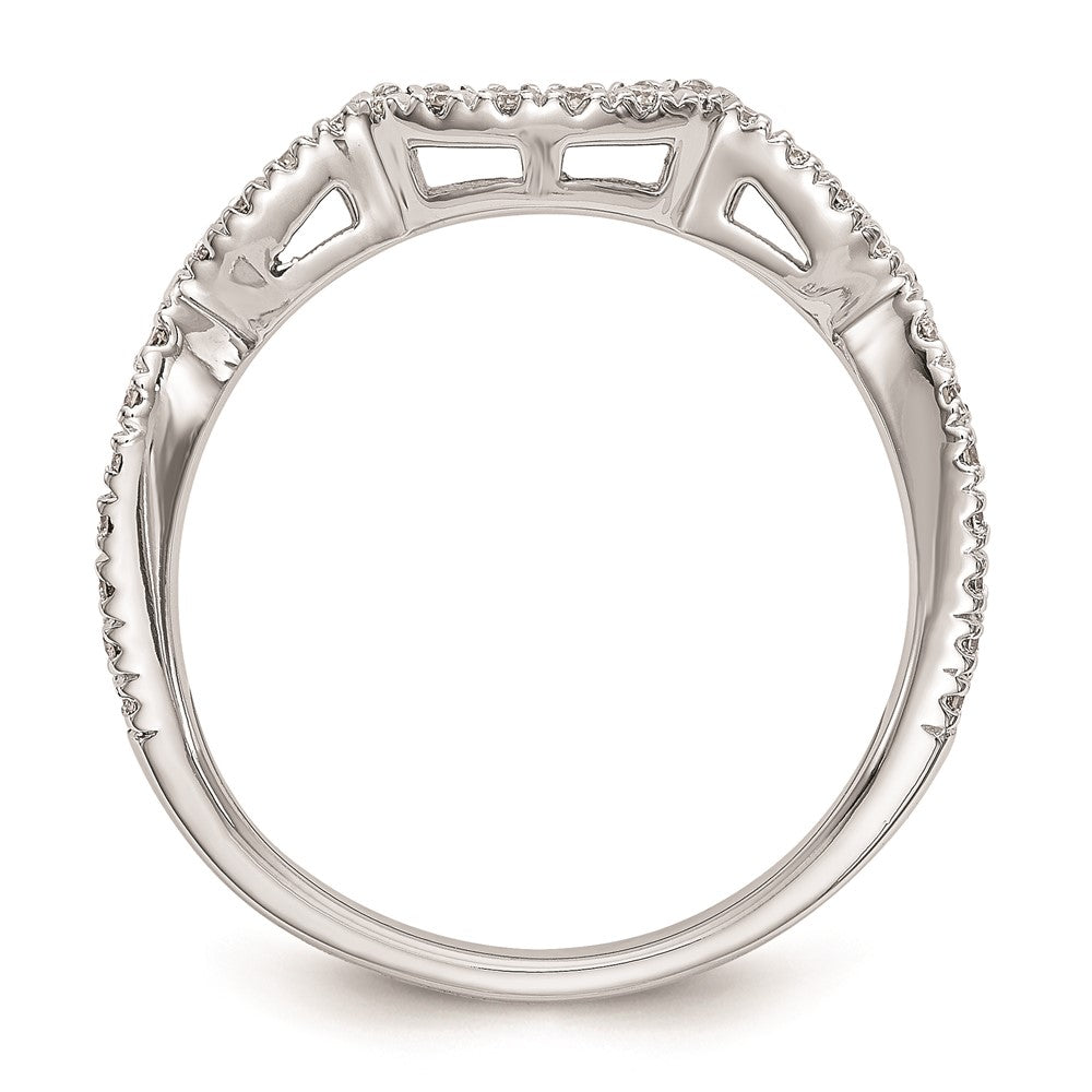 14K Weißgold Ehering mit natürlichen Diamanten
