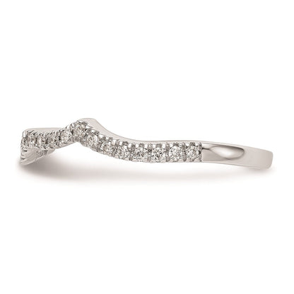 14K Weißgold Ehering mit natürlichen Diamanten
