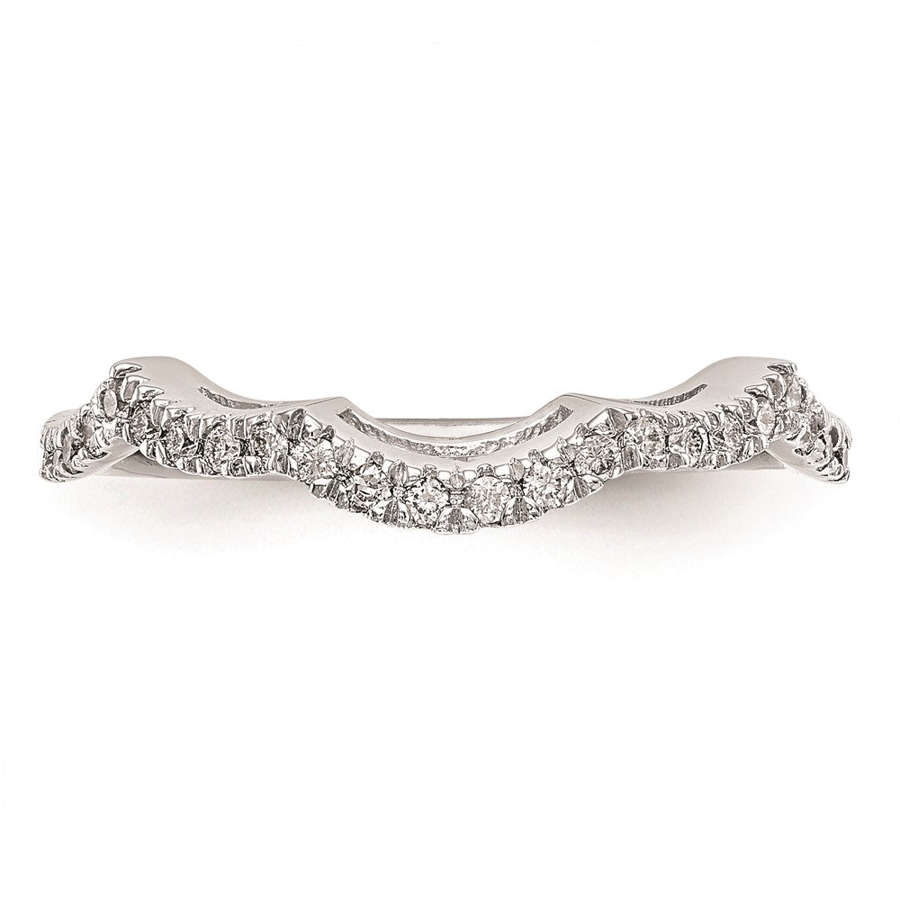 14K Weißgold Ehering mit natürlichen Diamanten