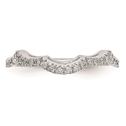 14K Weißgold Ehering mit natürlichen Diamanten